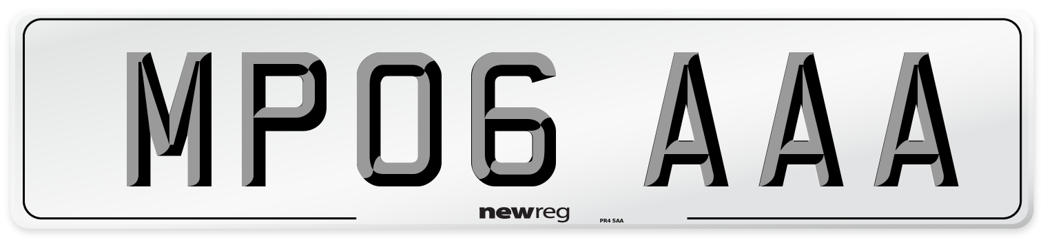 MP06 AAA Number Plate from New Reg